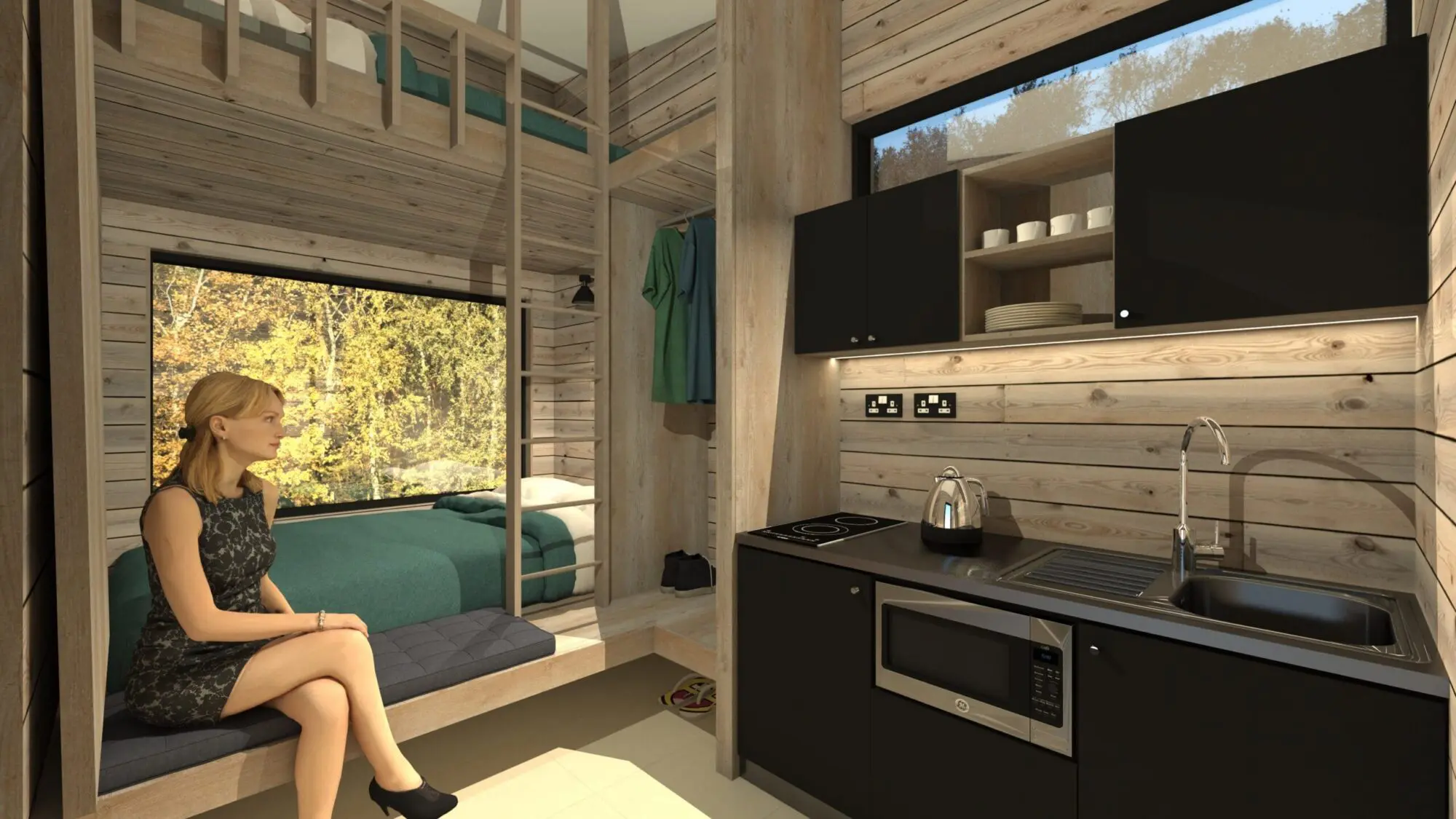 Glamping-Pod-Internal-View Oakwood Caravan and Camping Park
